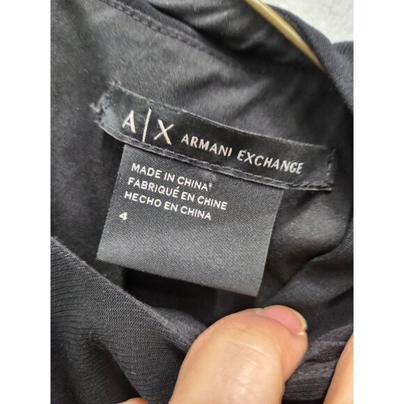 Armani Exhange Womens Little Back Mini Dress Size 4 Tie Waist Sleeveless Capsule - Picture 5 of 8